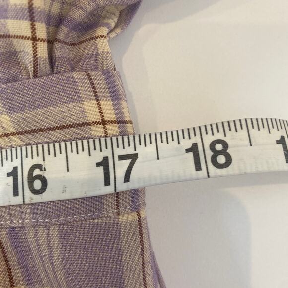 Pretty Little Thing Plaid Long Sleeve Button Down Lilac Shirt Dress NWT Sz 16 - Picture 11 of 15